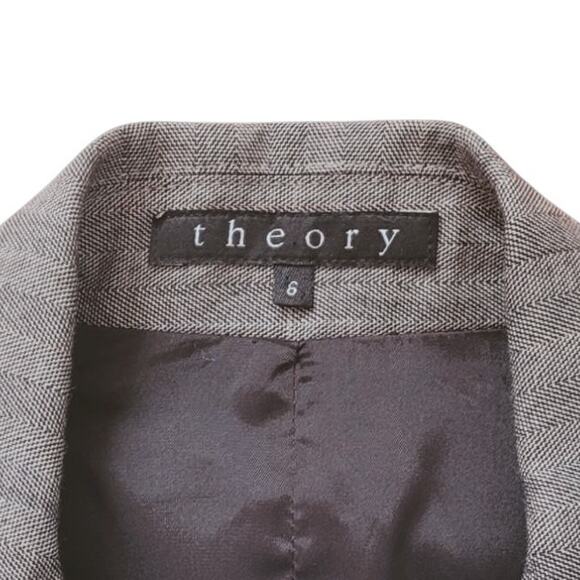 Theory Gray/Brown Blazer | Size 6 - Picture 5 of 5